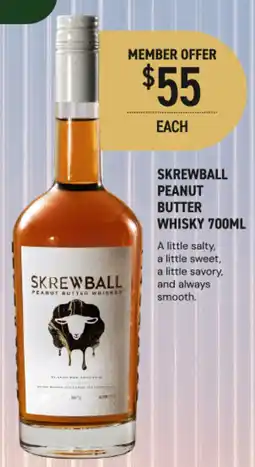 Dan Murphy's Skrewball peanut butter whisky offer