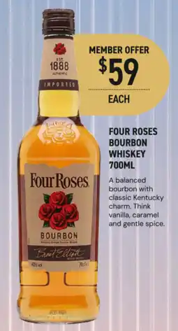 Dan Murphy's Four roses bourbon whiskey offer