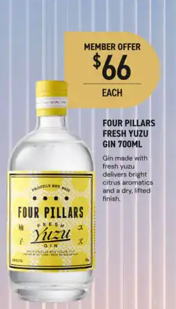 Dan Murphy's Four pillars fresh yuzu gin offer