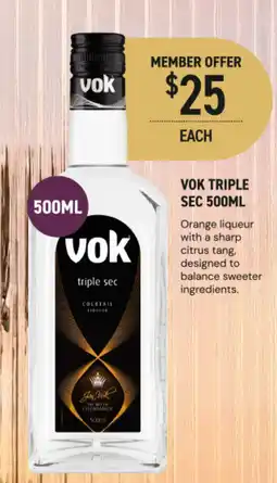 Dan Murphy's Vok triple sec offer