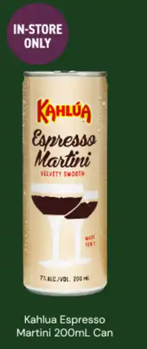 Dan Murphy's Kahlua espresso martini can offer