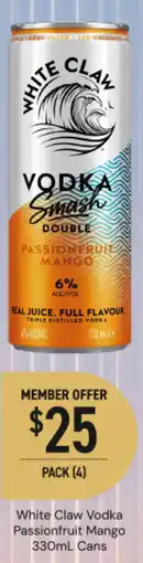 Dan Murphy's White claw vodka passionfruit mango cans offer