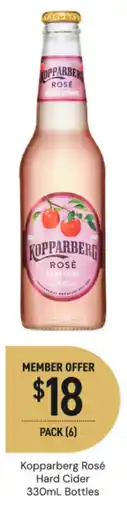 Dan Murphy's Kopparberg rosé hard cider bottles offer