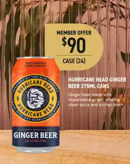 Dan Murphy's Hurricane head ginger beer cans offer