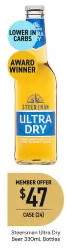 Dan Murphy's Steersman ultra dry beer bottles offer