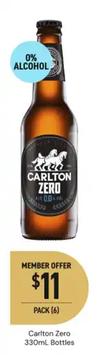 Dan Murphy's Carlton zero bottles offer