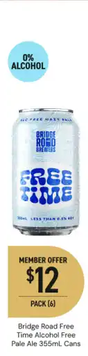 Dan Murphy's Bridge road free time alcohol free pale ale cans offer