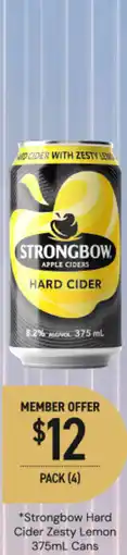 Dan Murphy's *strongbow hard cider zesty lemon offer