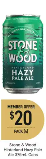 Dan Murphy's Stone & wood hinterland hazy pale ale cans offer