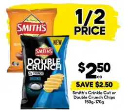 Drakes Smith's crinkle cut or double crunch chips offer