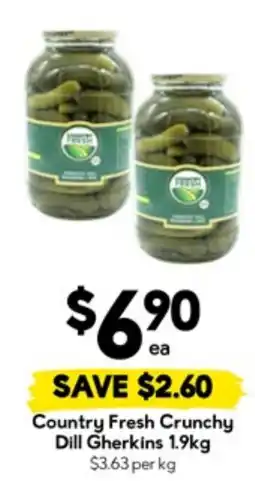 Drakes Country fresh crunchy dill gherkins offer