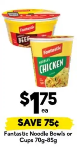 Drakes Fantastic noodle bowls or cups offer