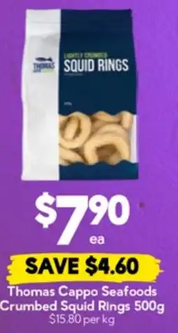 Drakes Thomas cappo seafoods crumbed squid rings offer