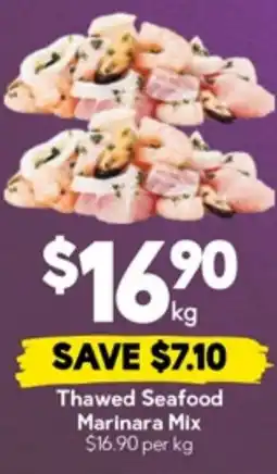 Drakes Thawed seafood marinara mix offer