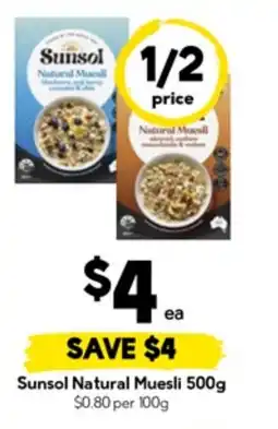 Drakes Sunsol natural muesli offer
