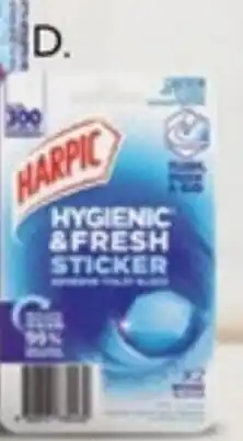 Drakes Harpic hygienic & fresh sticker adhesive toilet block offer