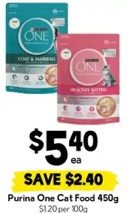 Drakes Purina one cat food offer