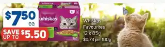 Foodland Whiskas favourites offer