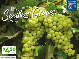 Foodland White seedless grapes offer