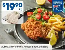 Foodland Australian premium crumbed beef schnitzels offer