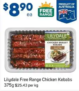 Foodland Lilydale free range chicken kebabs offer