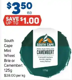 Foodland South cape mini wheel brie or camembert offer