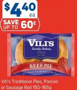 Foodland Vili's traditional pies, pasties or sausage roll offer