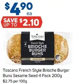 Foodland Toscano french style brioche burger buns sesame seed offer