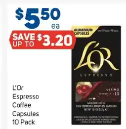 Foodland L'or espresso coffee capsules offer