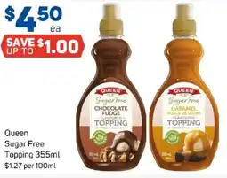 Foodland Queen sugar free topping offer
