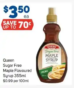 Foodland Queen sugar free maple flavoured offer