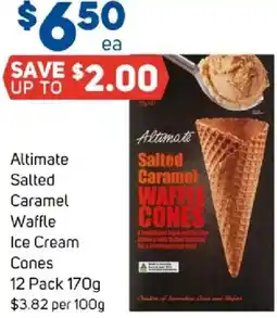 Foodland Altimate salted caramel waffle ice cream offer