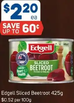 Foodland Edgell sliced beetroot offer