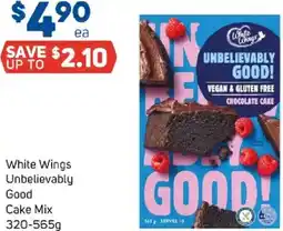 Foodland White wings unbelievably good cake mix offer
