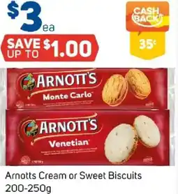 Foodland Arnotts cream or sweet biscuits offer