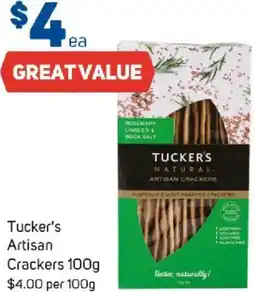 Foodland Tucker's artisan crackers offer