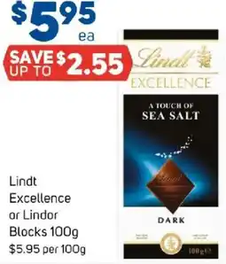 Foodland Lindt excellence or lindor blocks offer
