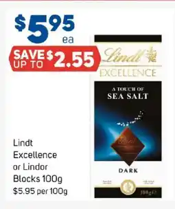 Foodland Lindt excellence or lindor blocks offer