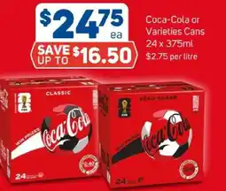 Foodland Coca-cola or varieties cans offer