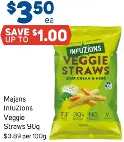 Foodland Majans infuzions veggie straws offer