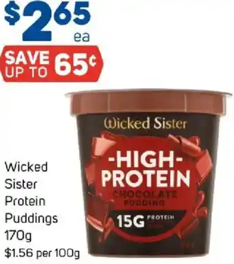 Foodland Wicked sister protein puddings offer