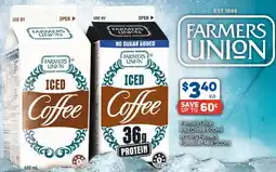 Foodland Farmers union iced coffee or dairy farmers flavoured milk offer