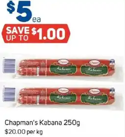 Foodland Chapman's kabana offer