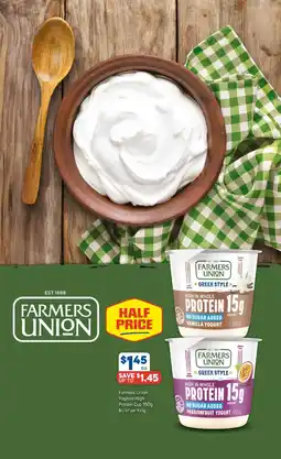 Foodland Farmers union yoghurt high protein cup offer