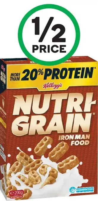 Woolworths Kelloggu2019s Nutri-Grain 290g offer