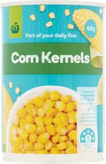 Woolworths Woolworths Corn Sweet Kernels 420g offer