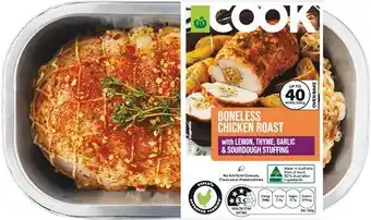 Woolworths NEW Woolworths COOK RSPCA Approved Boneless Rolled Chicken Roast with Lemon, Garlic, Thyme & Sourdough Stuffing u2013 From th offer