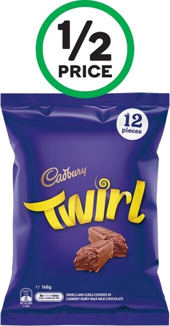 Woolworths Cadbury Medium Sharepacks 144-180g offer