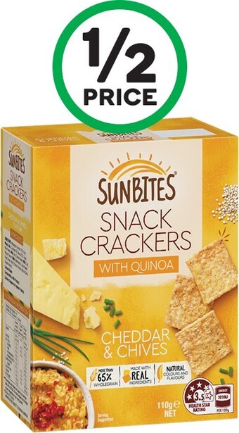 Woolworths Sunbites Crackers 105-110g offer