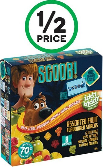 Woolworths Iddy Biddy Fruit Snacks 160g Pk 8 offer